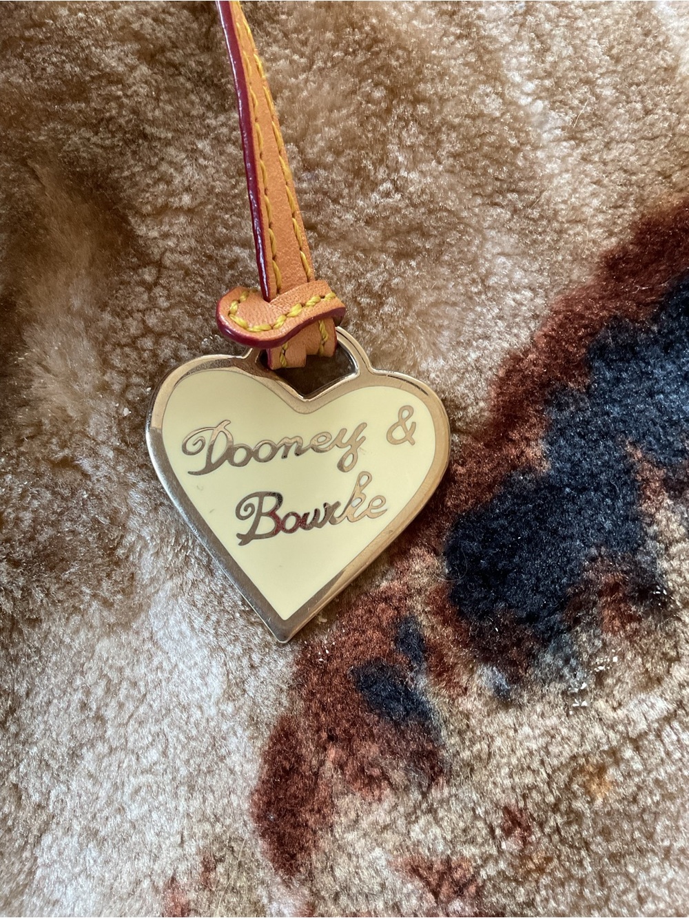 Dooney & Bourke Brown Logo Shoulder Bag with Tan Trim - Picture 5 of 5